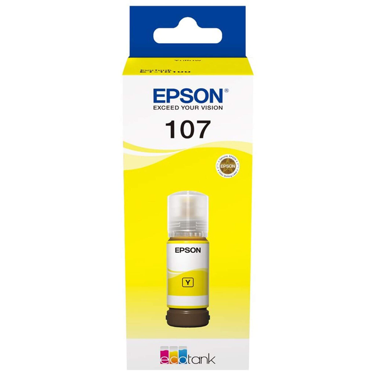 Epson 107 keltainen mustepullo (T09B440)
