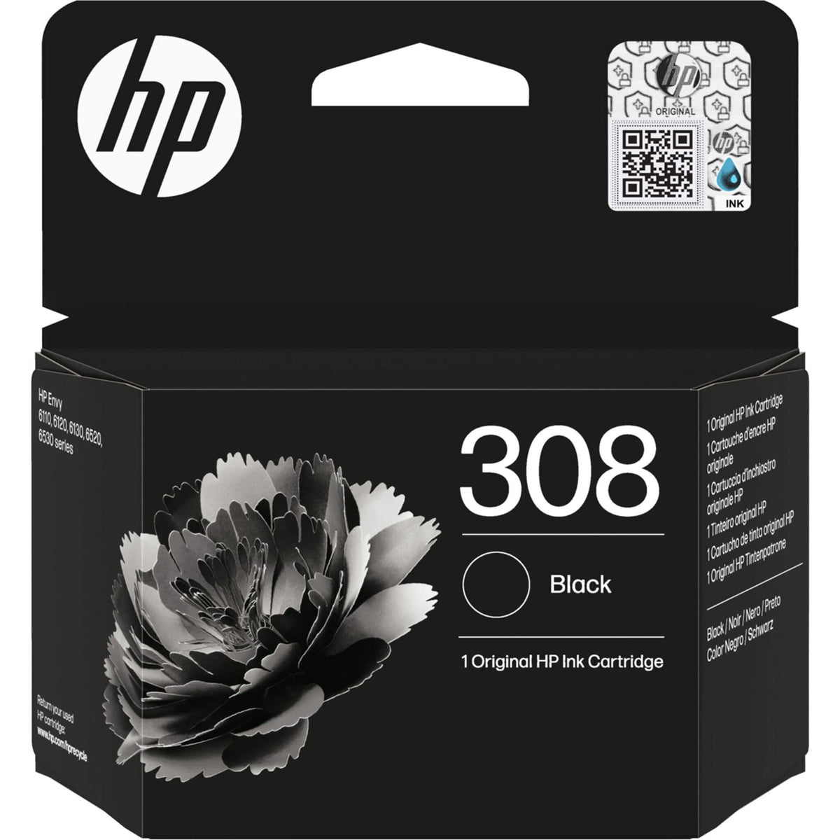 HP 308 musta mustekasetti (7FP21UE)