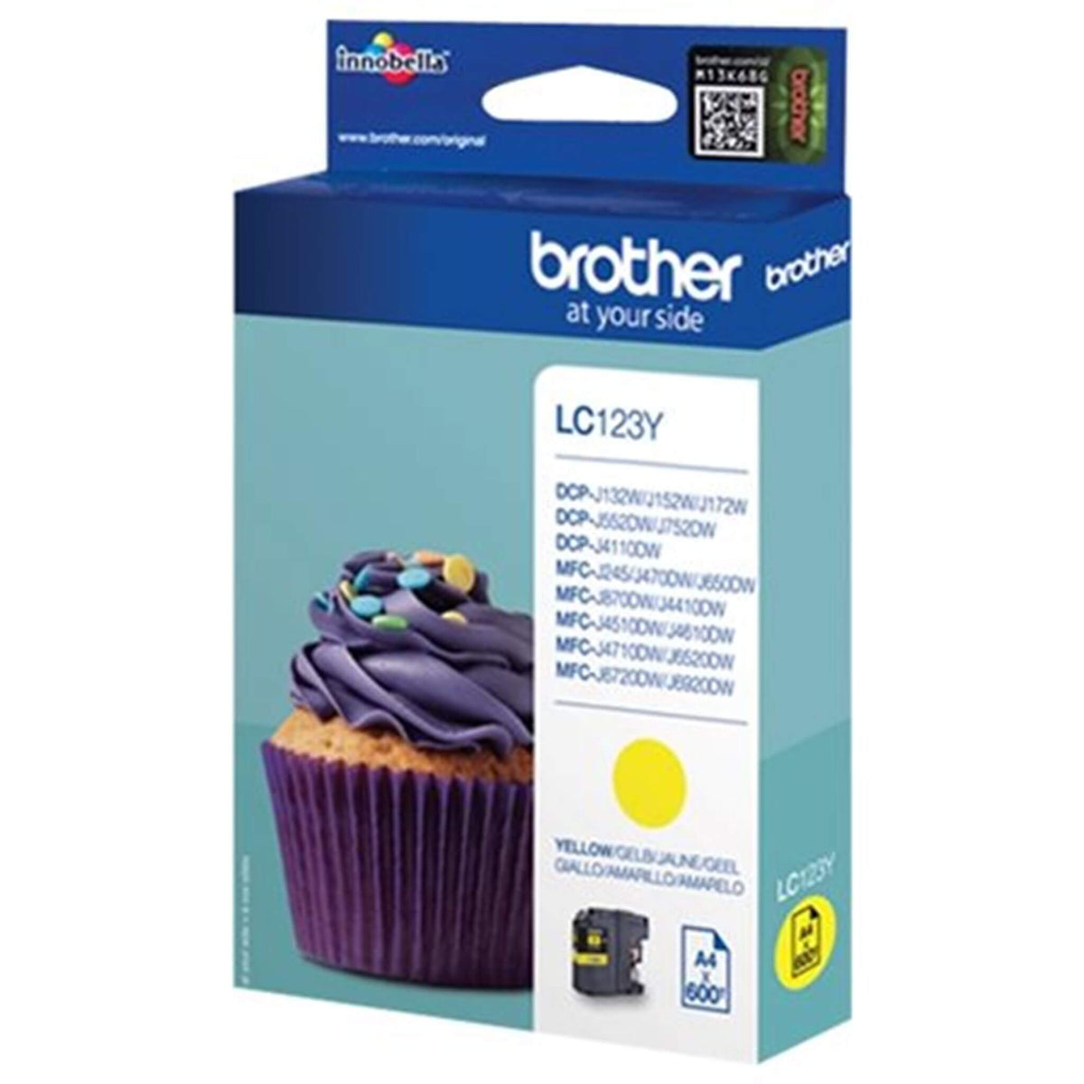 Keltainen mustepatruuna: Brother LC123Y | Finink.com