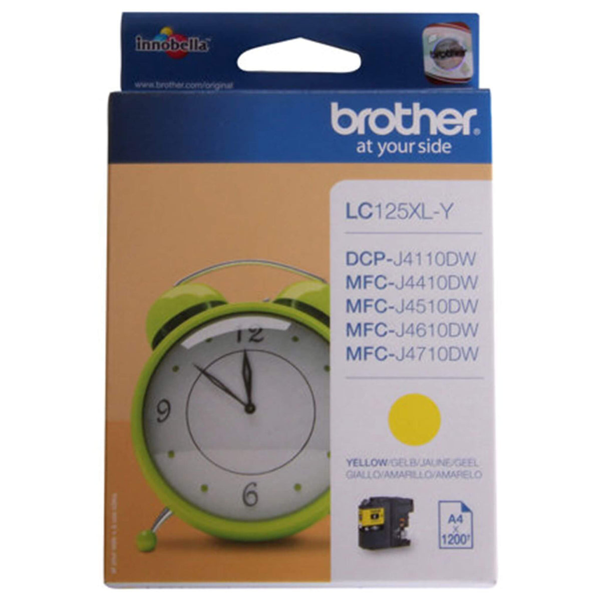 Keltainen mustepatruuna: Brother LC125XLY | Finink.com