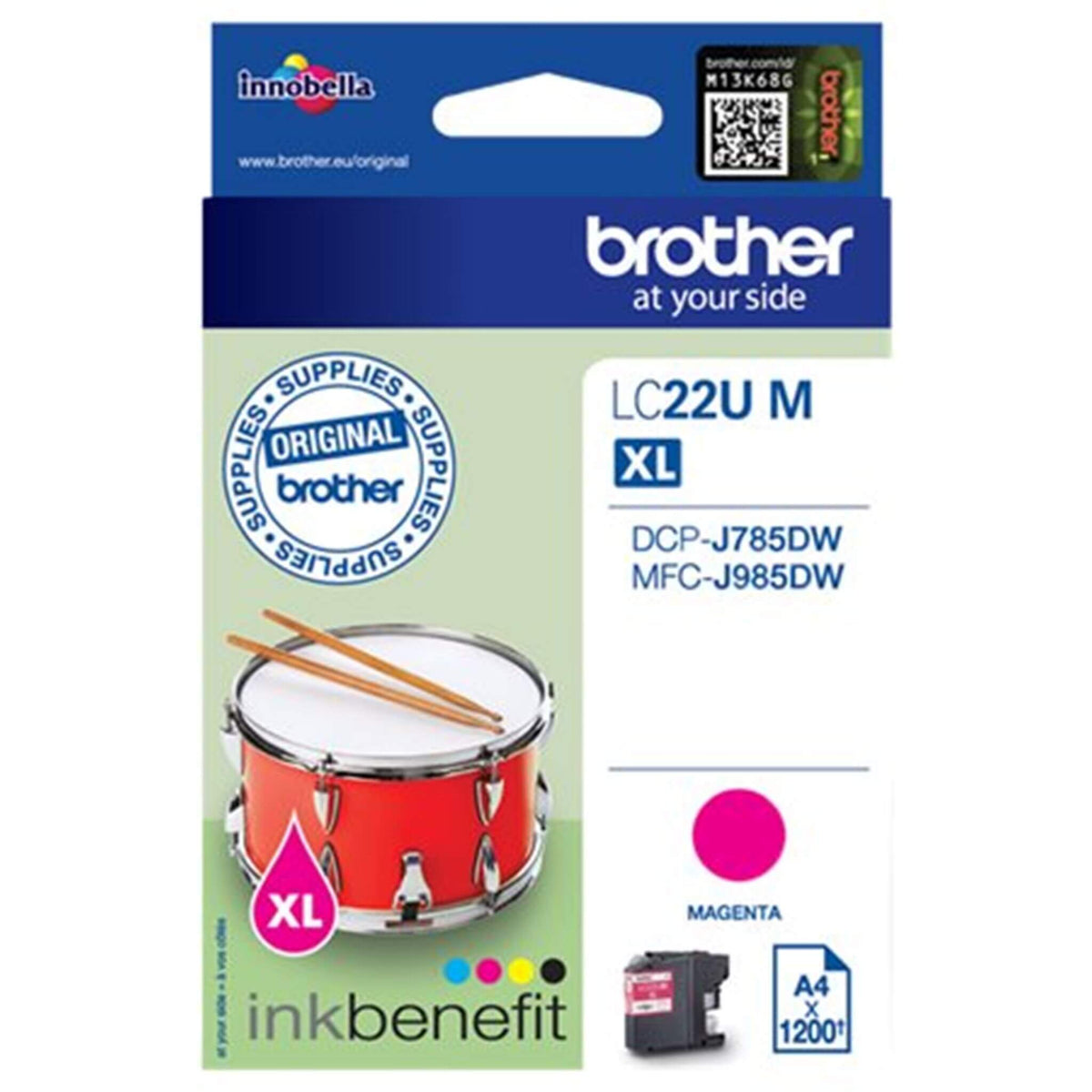 Magenta mustepatruuna: Brother LC22UM XL | Finink.com
