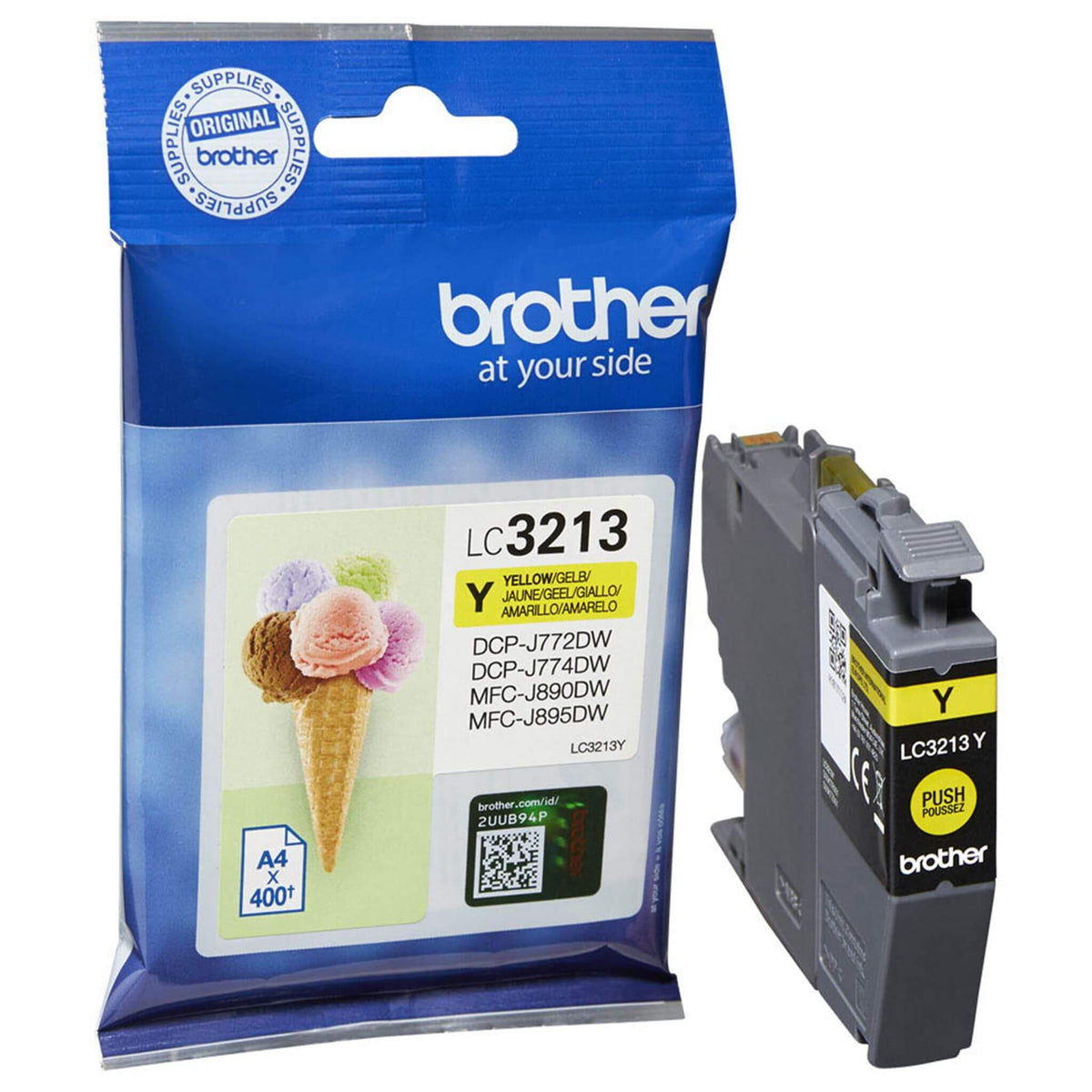 Keltainen mustepatruuna: Brother LC3213Y | Finink.com