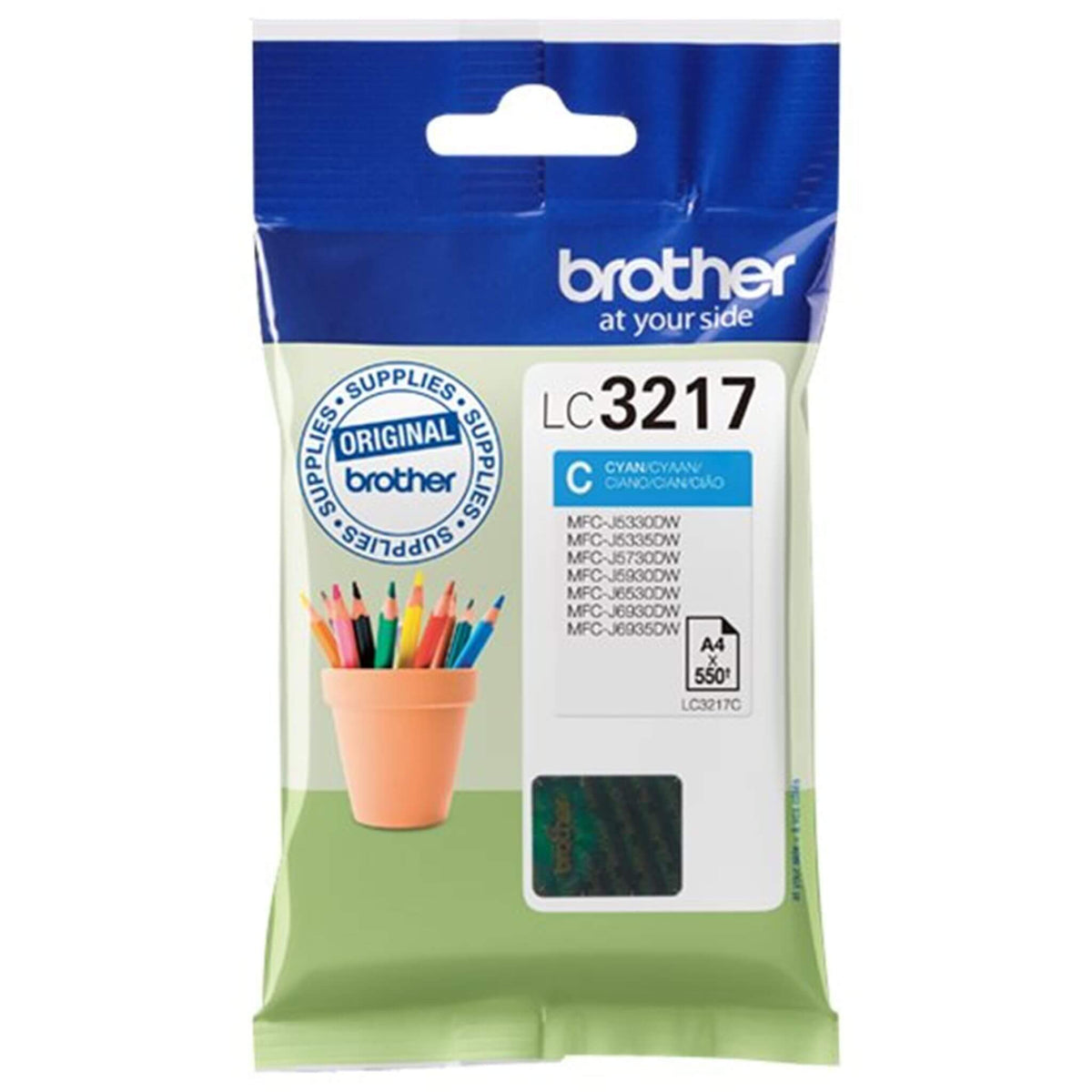 Cyan mustekasetti: Brother LC3217C | Finink.com