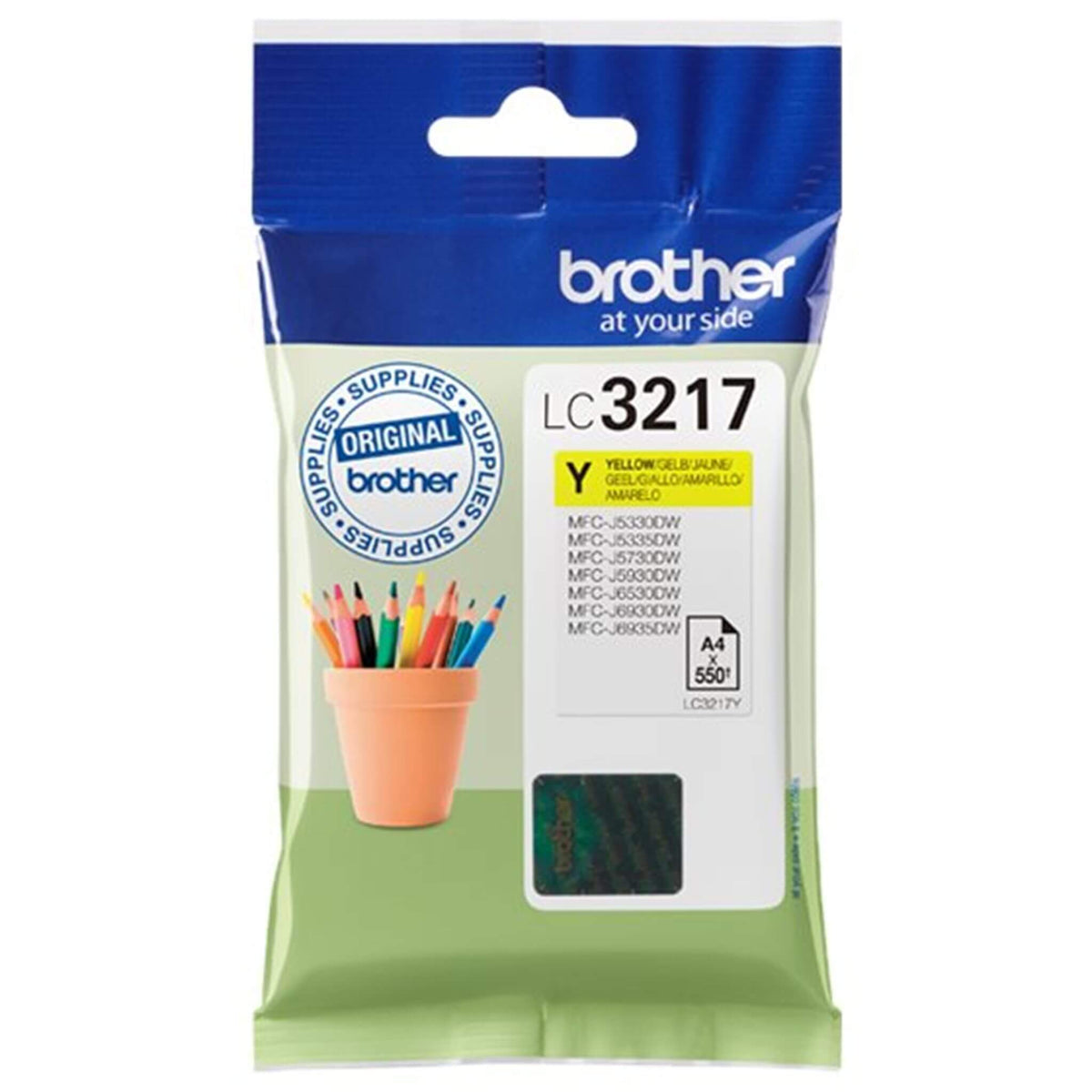 Keltainen mustekasetti: Brother LC3217Y | Finink.com
