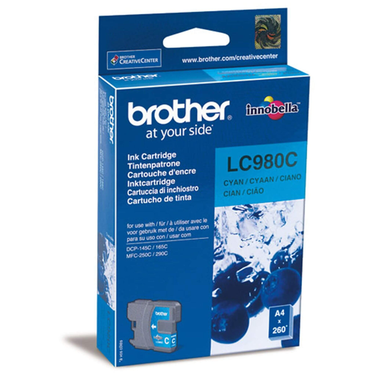 Cyan mustepatruuna: Brother LC980C  | Finink.com