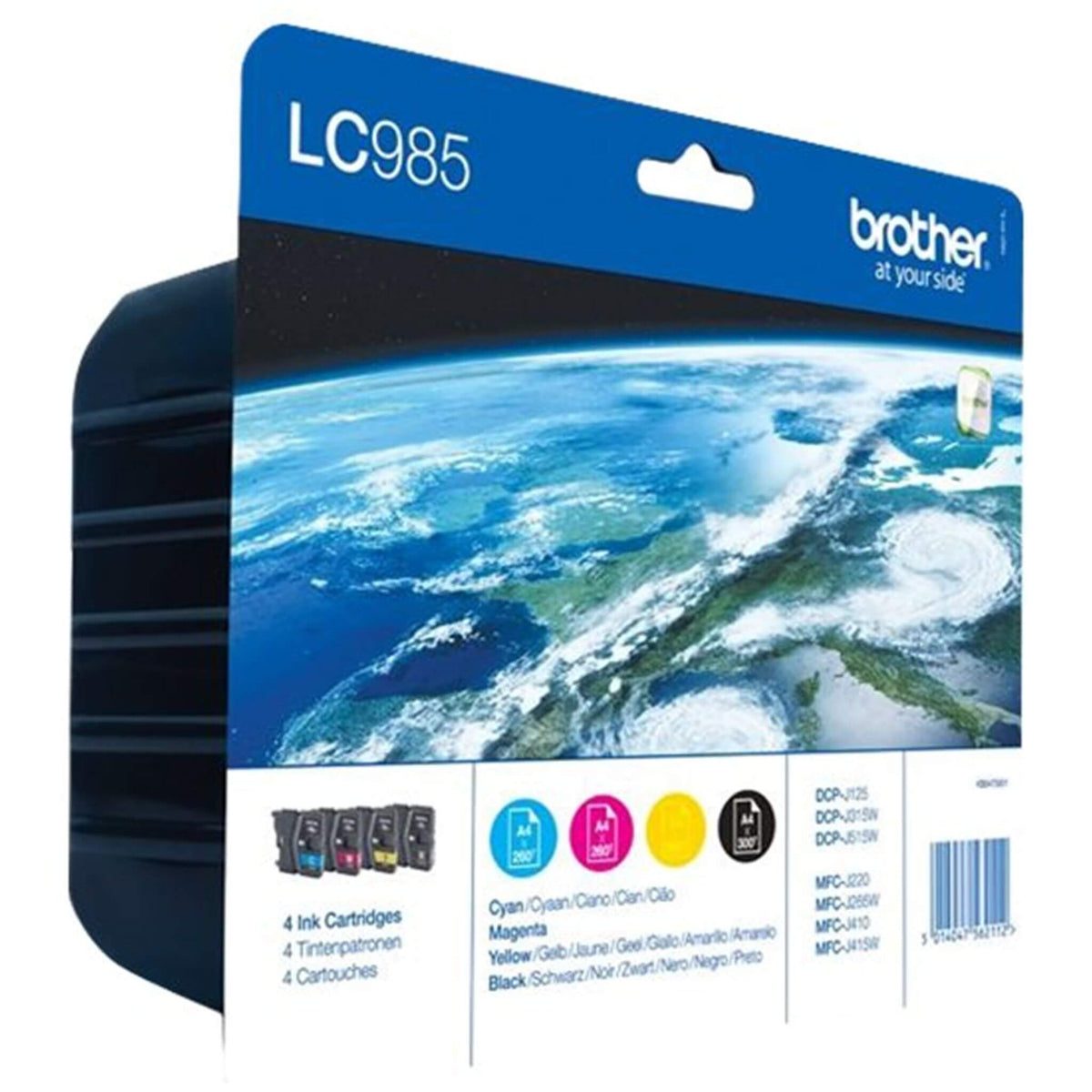Multipakkaus neljä väriä: Brother LC985VALBPDR | Finink.com