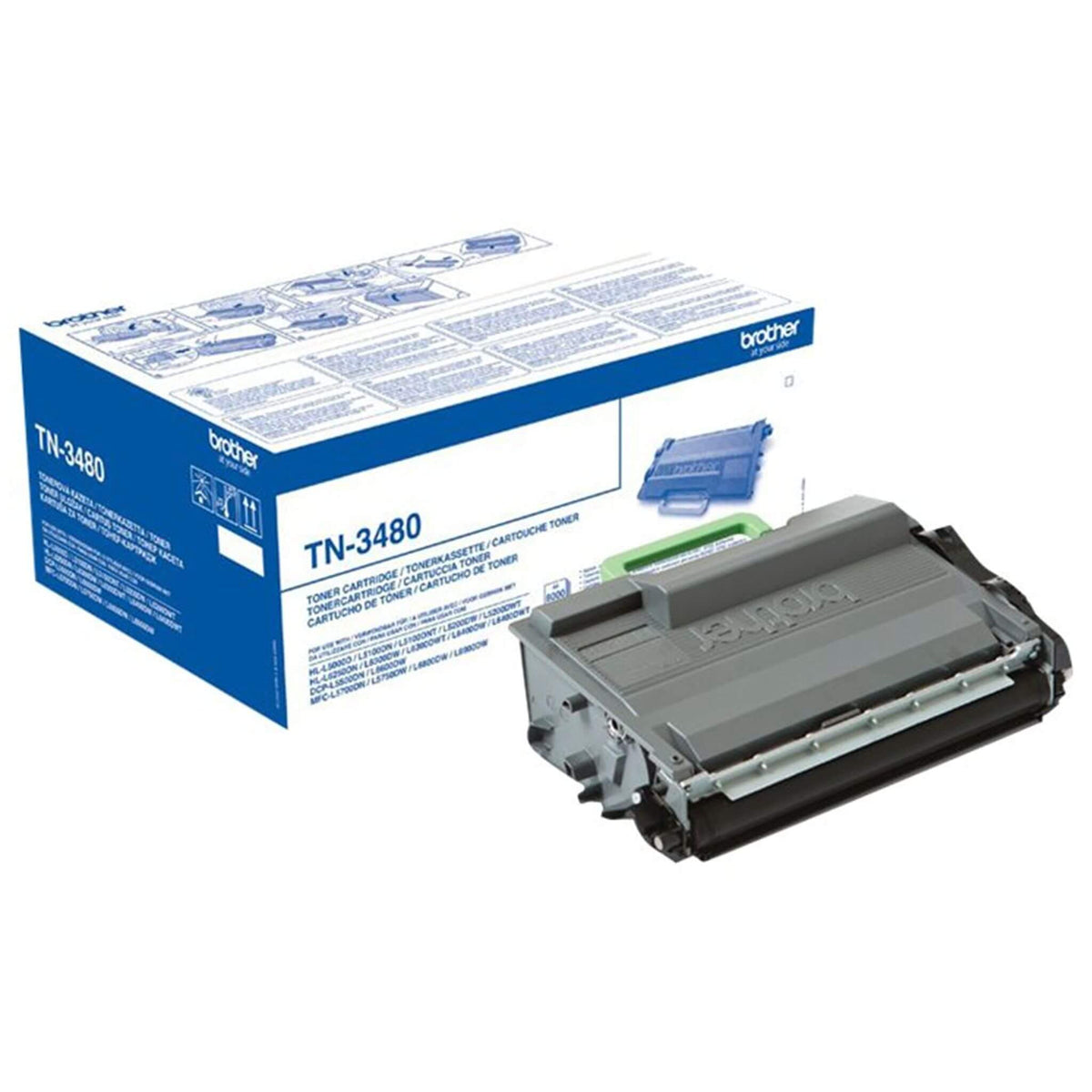 Musta värikasetti: Brother TN3480 | Finink.com