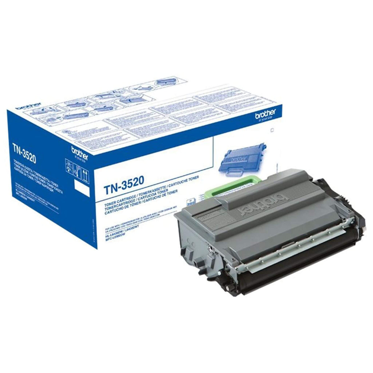 Musta värikasetti: Brother TN3520 | Finink.com