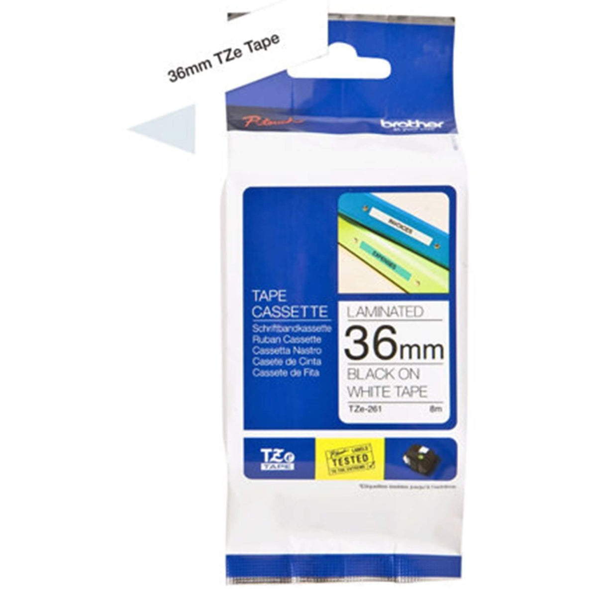 Laminoitu tarranauha Brother TZe261 | Finink.com