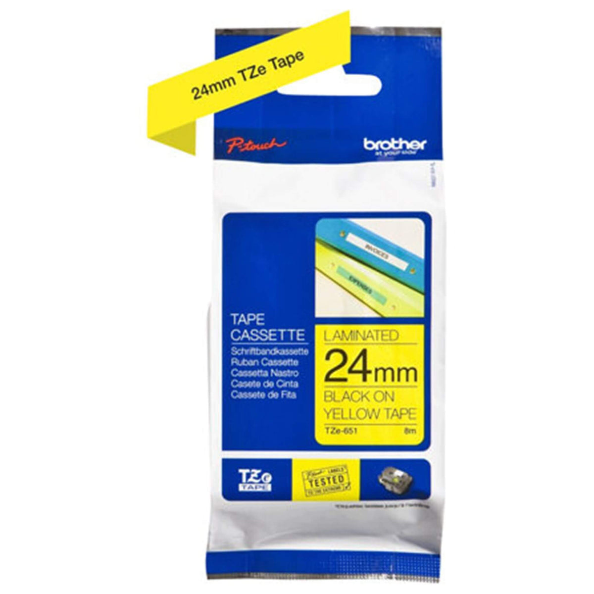 Laminoitu tarranauha Brother TZe651 | Finink.com