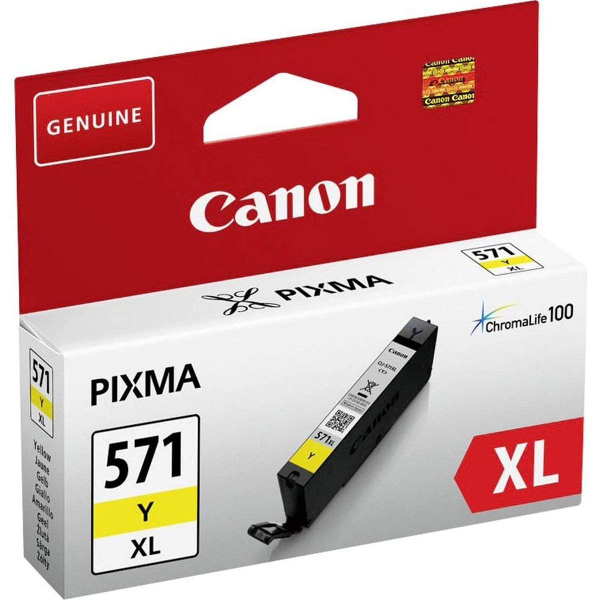 Keltainen mustepatruuna: Canon CLI-571Y XL | Finink.com