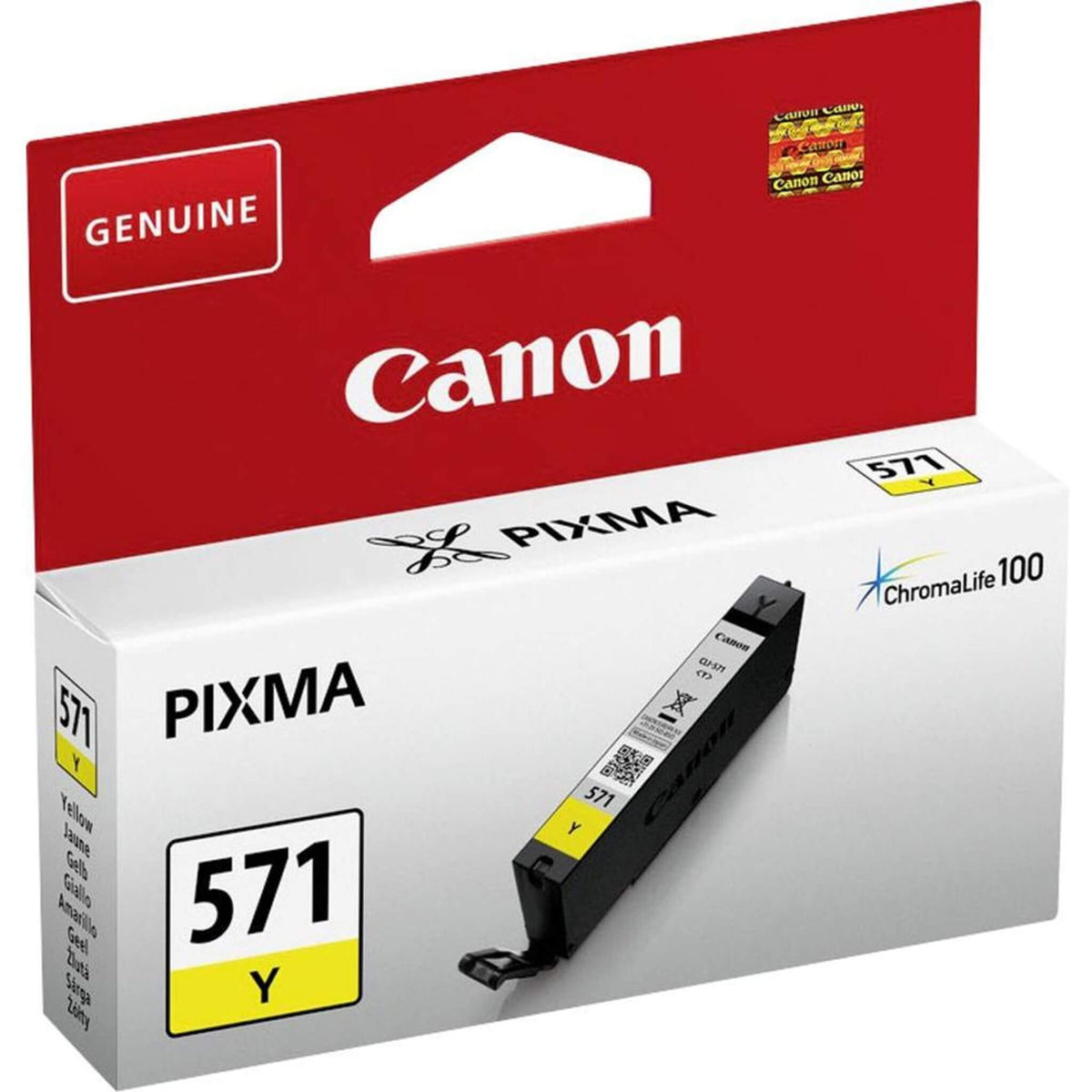 Keltainen mustepatruuna: Canon CLI-571Y | Finink.com