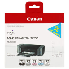 Canon PGI-72 PBK/GY/PM/PC/CO multipakkaus viisi väriä (6403B007)