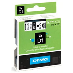 Dymo D1 (45013) tarranauha 12mmx7m musta/valkoinen Dymo S0720530