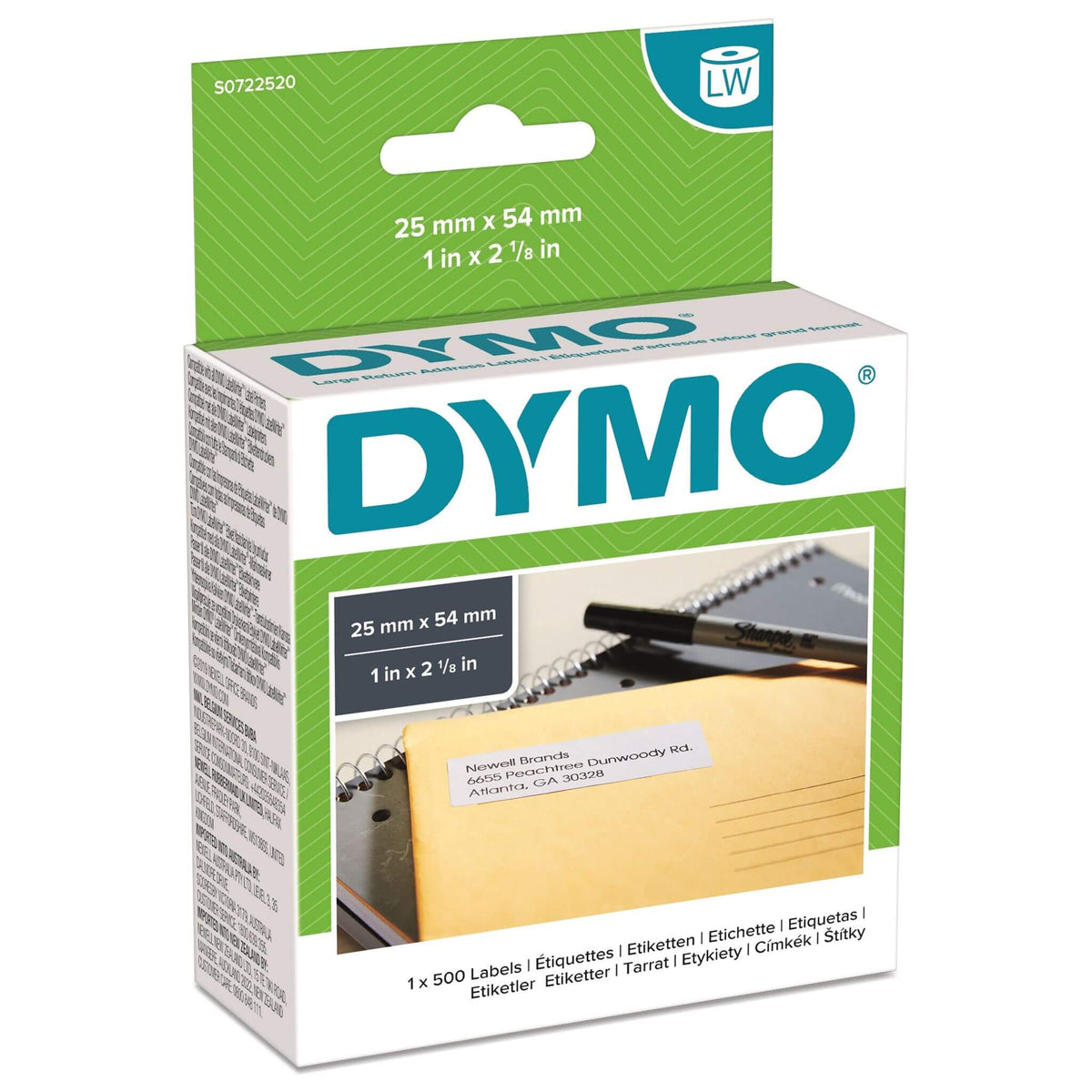 Palautusosoitetarra Dymo S0722520 | Finink.com