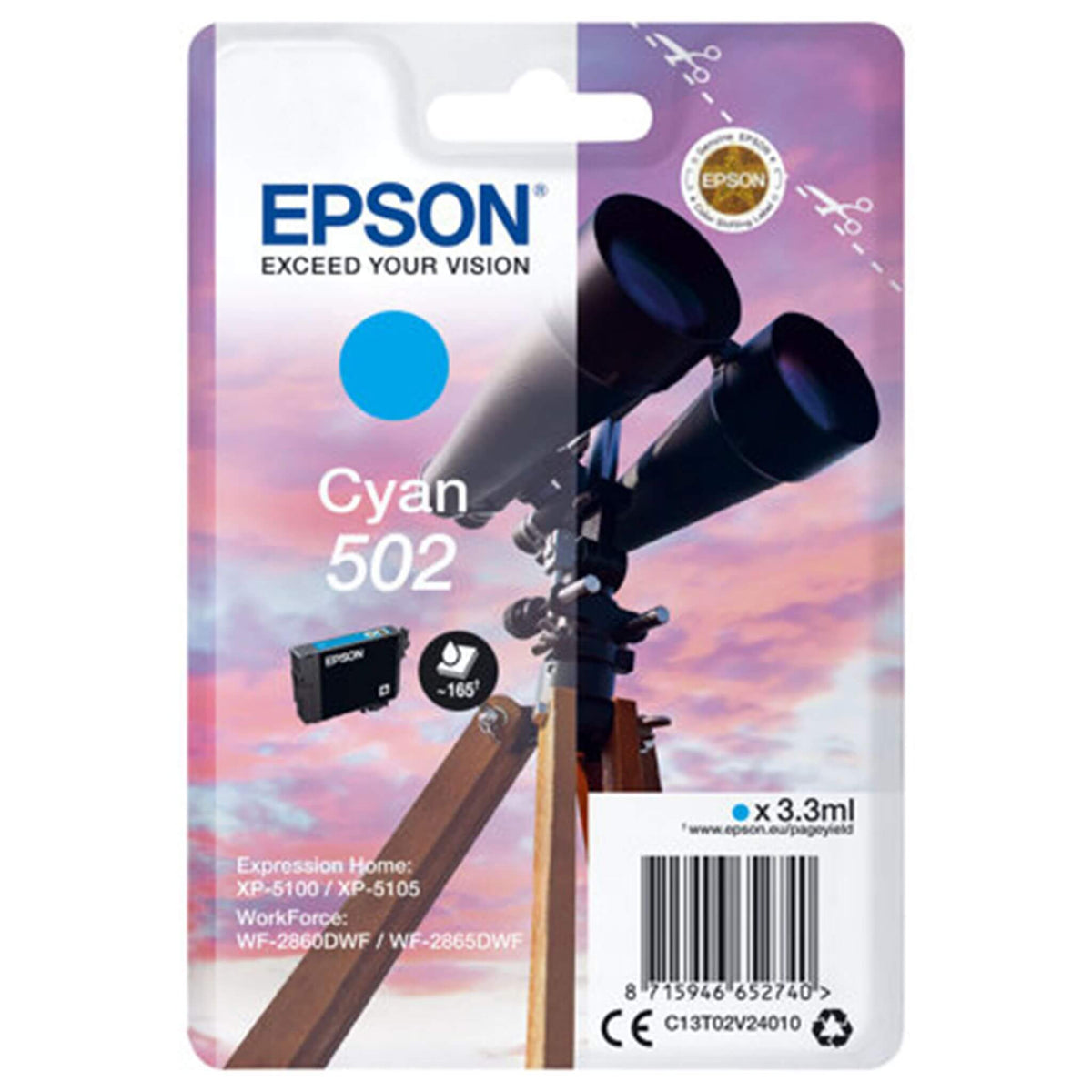 Cyan mustepatruuna: Epson T02V2 (502) | Finink.com