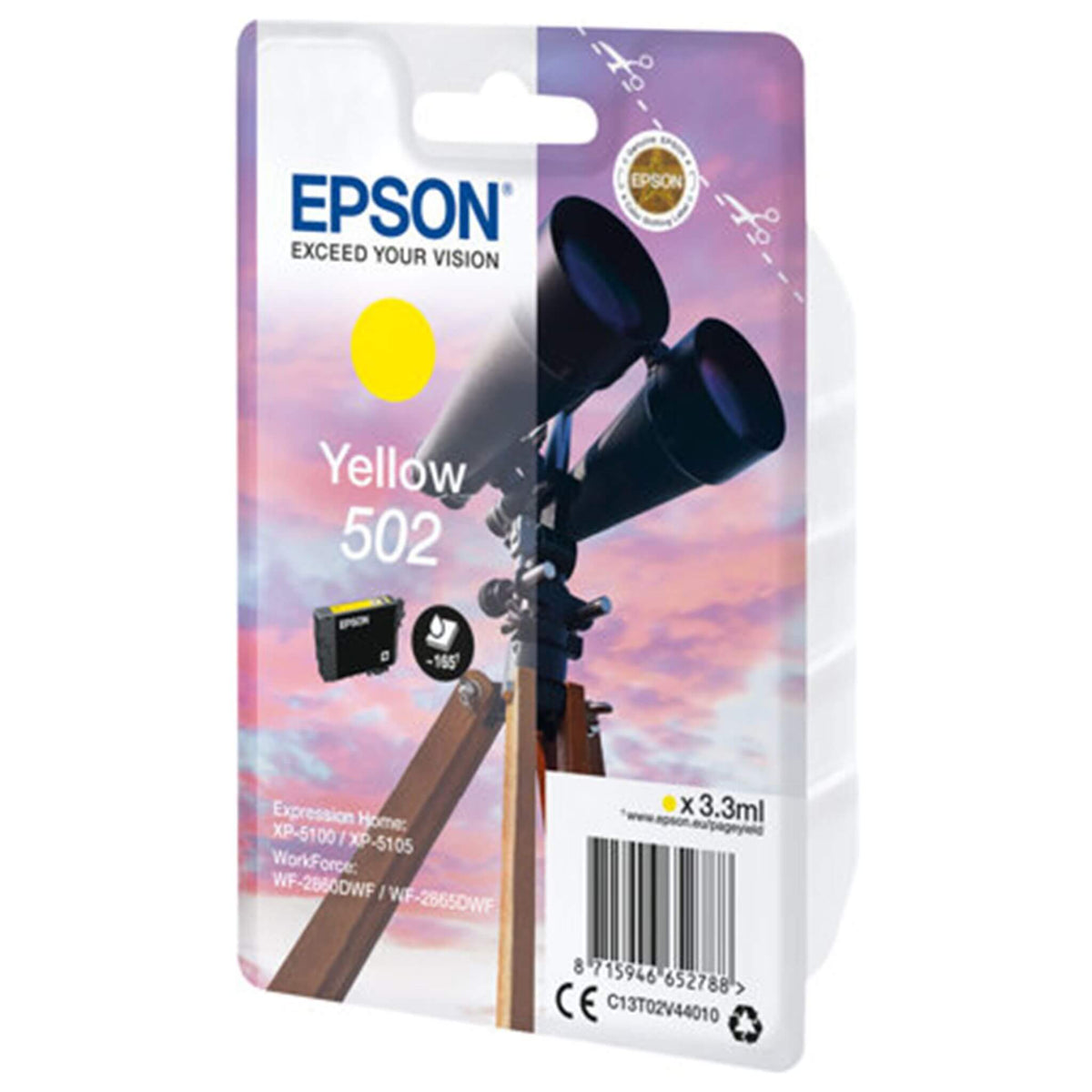 Keltainen mustepatruuna: Epson T02V4 (502) | Finink.com
