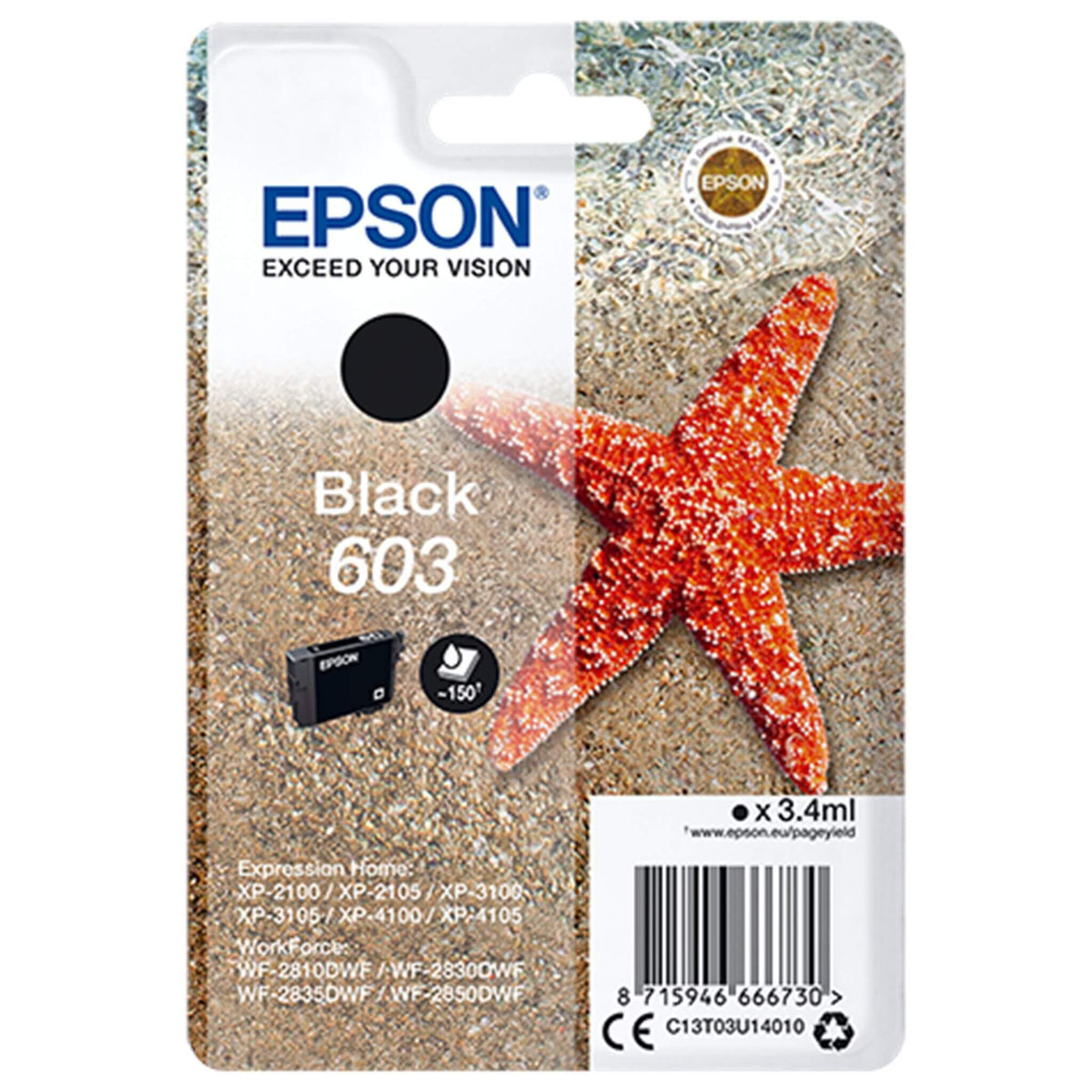 Musta mustepatruuna: Epson C13T03U14010 (603) | Finink.com