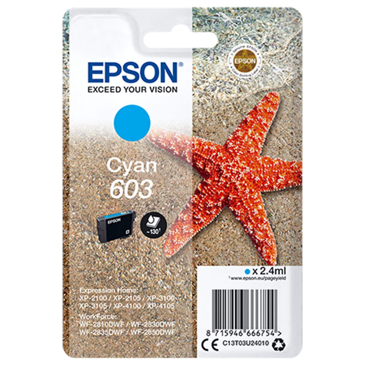 Cyan mustepatruuna: Epson C13T03U24010 (603) | Finink.com