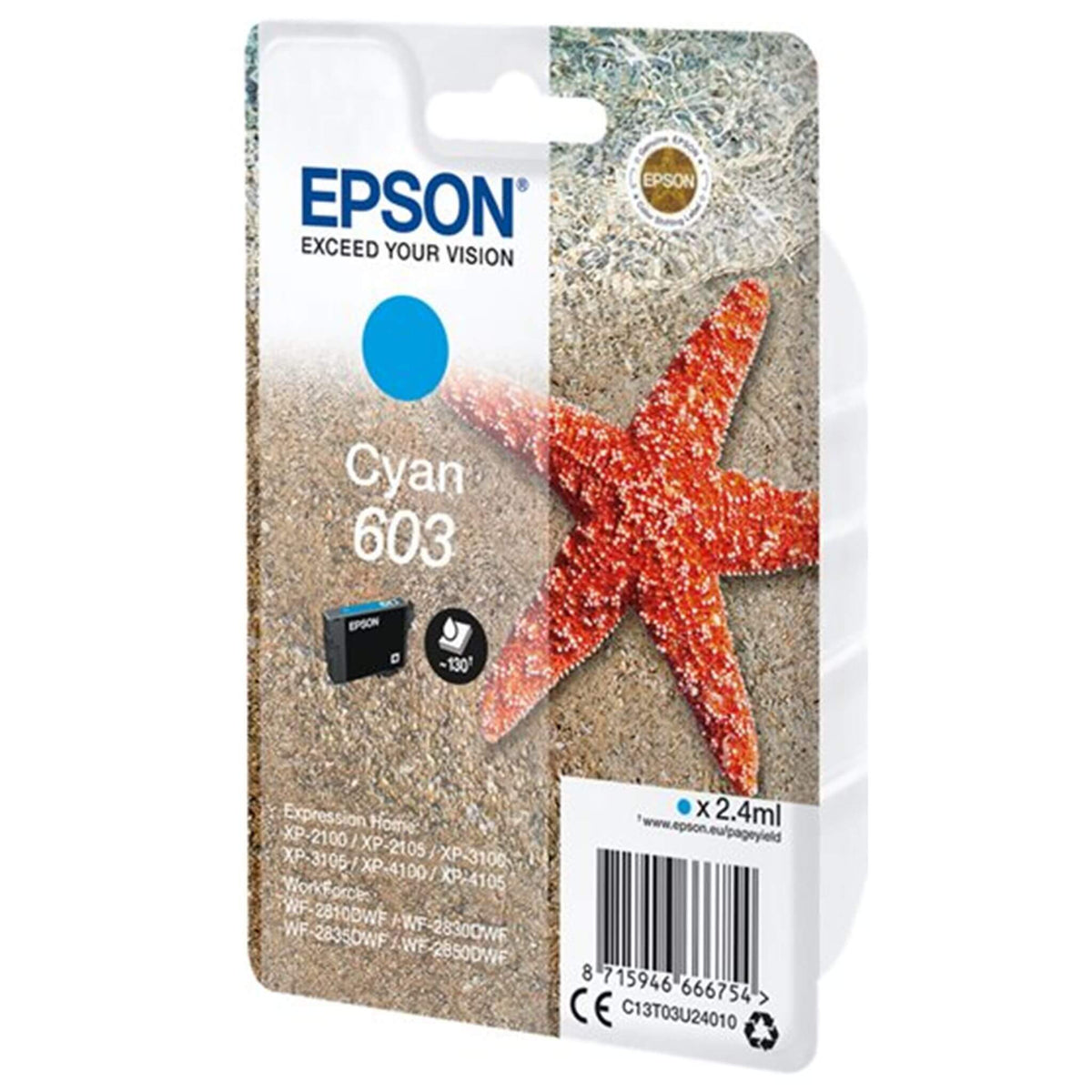 Cyan mustepatruuna: Epson C13T03U24010 (603) | Finink.com