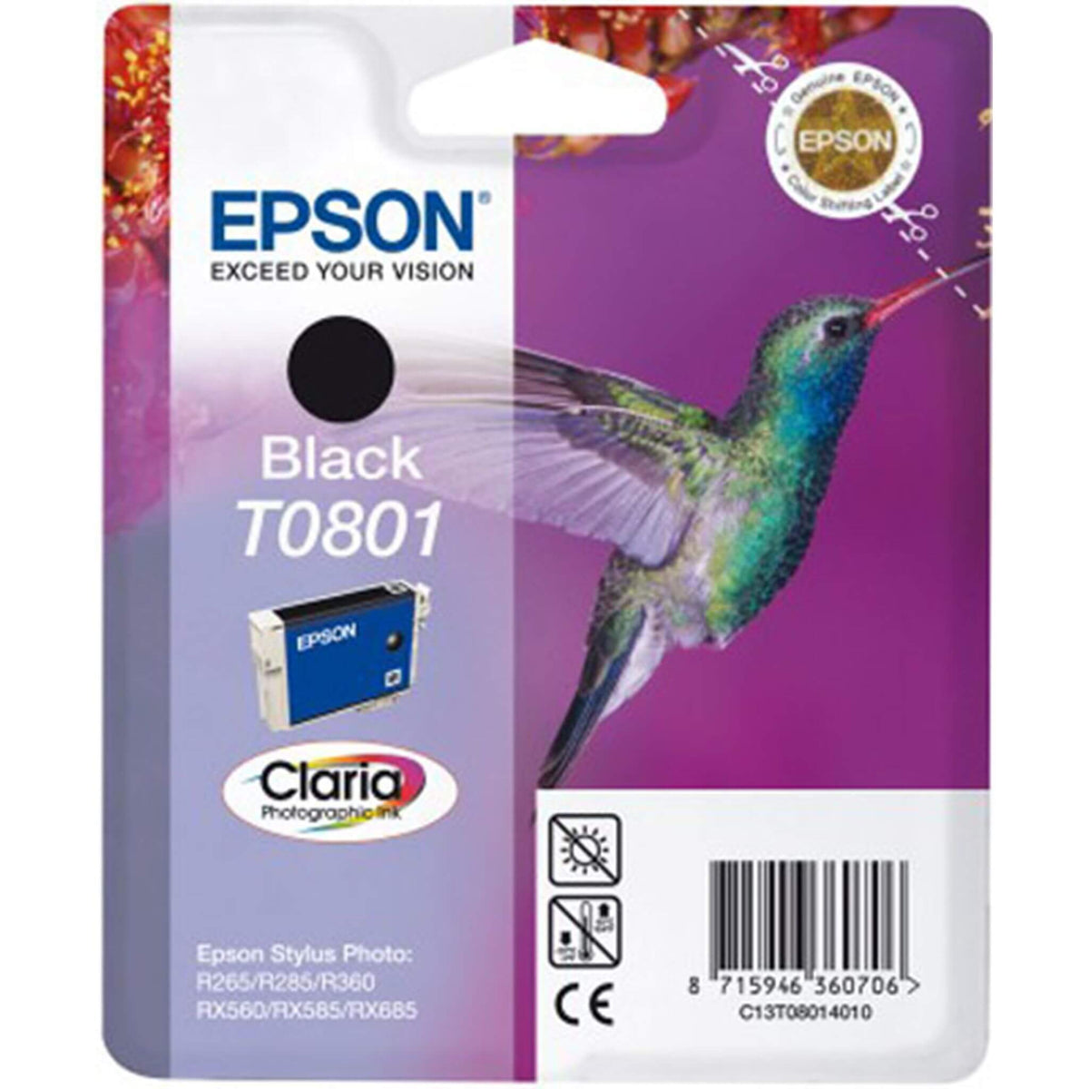 Musta mustepatruuna: Epson T0801 | Finink.com