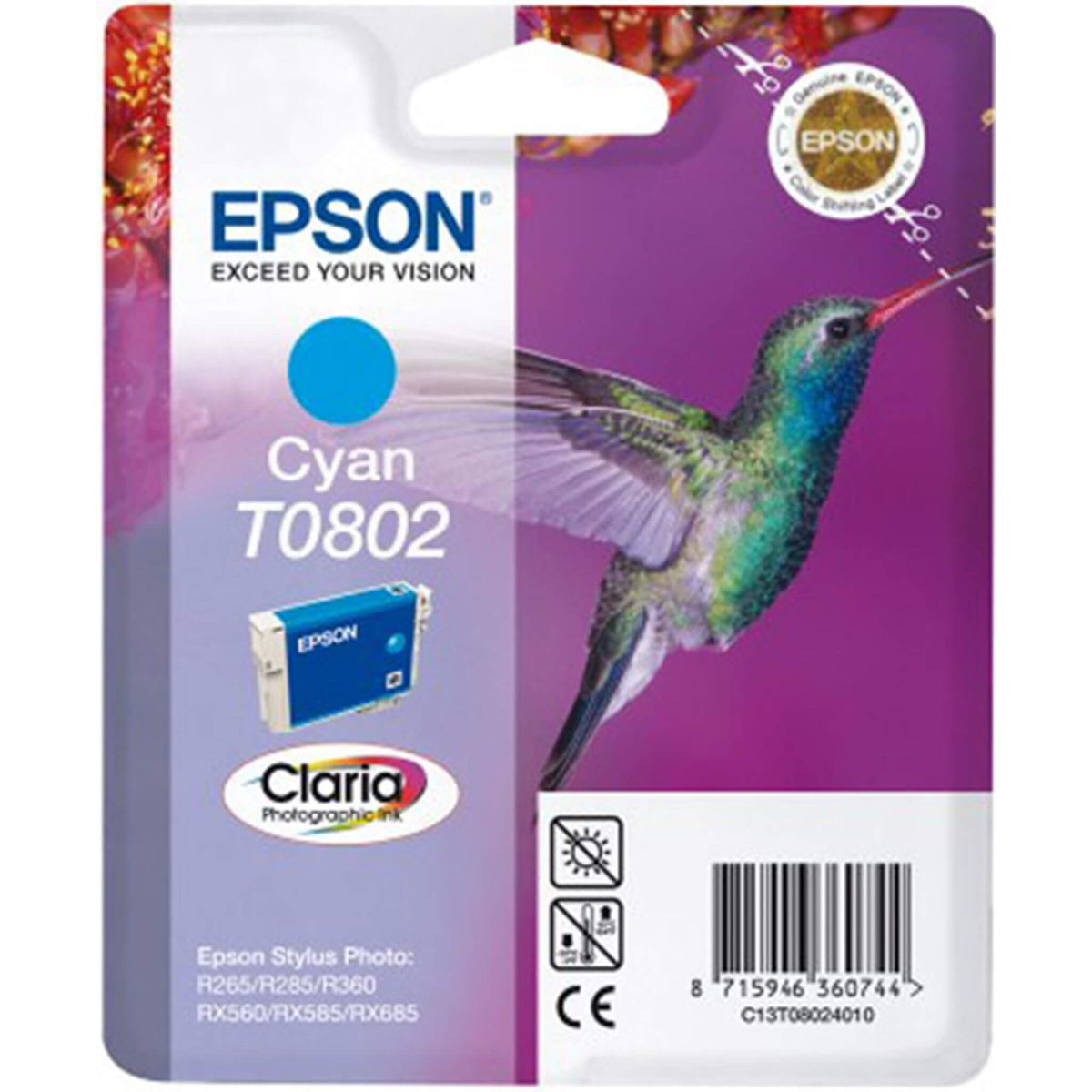 Cyan mustepatruuna: Epson T0802 | Finink.com