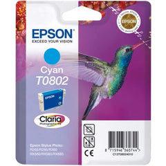 Epson T0802 cyan mustepatruuna