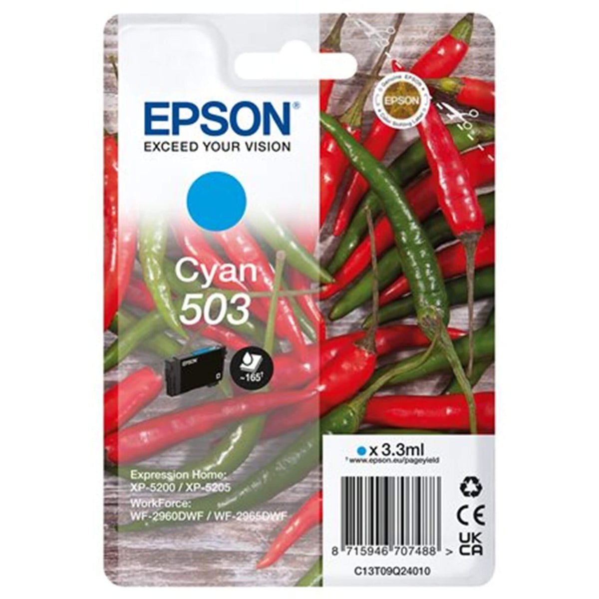 Cyan mustekasetti: Epson C13T09Q24010 (503) | Finink.com