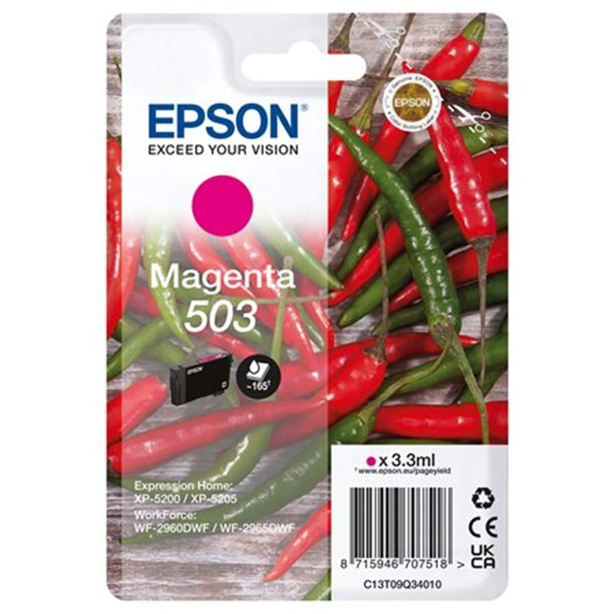 Magenta mustekasetti: Epson C13T09Q34010 (503) | Finink.com