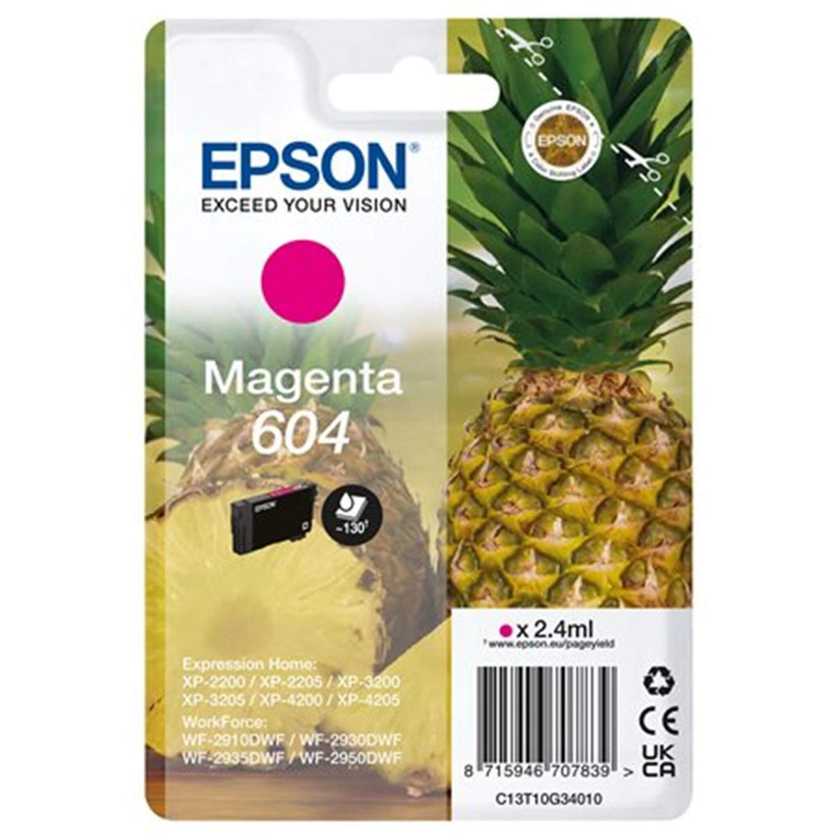 Magenta mustekasetti: Epson C13T10G34010 (604) | Finink.com
