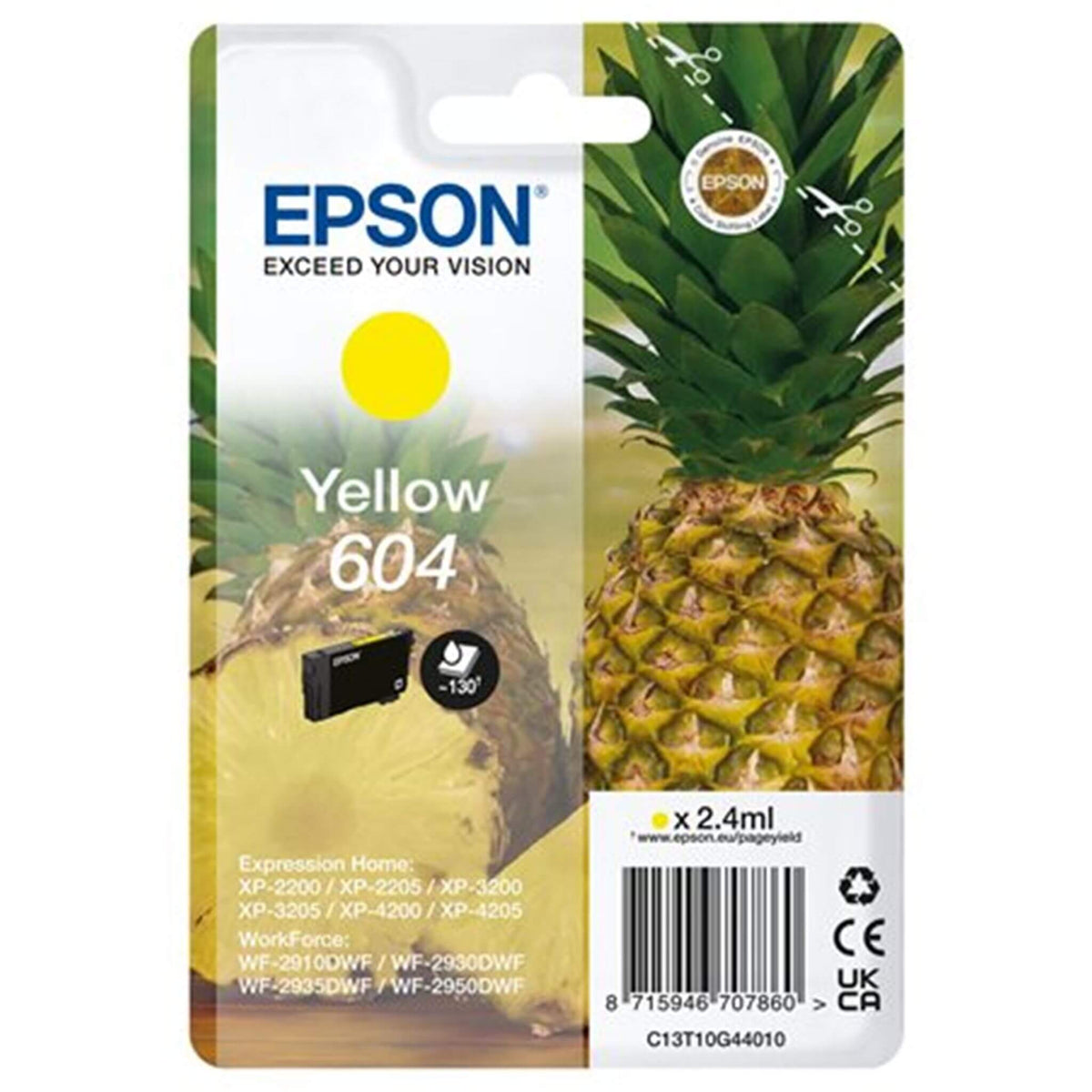 Keltainen mustekasetti: Epson C13T10G44010 (604) | Finink.com