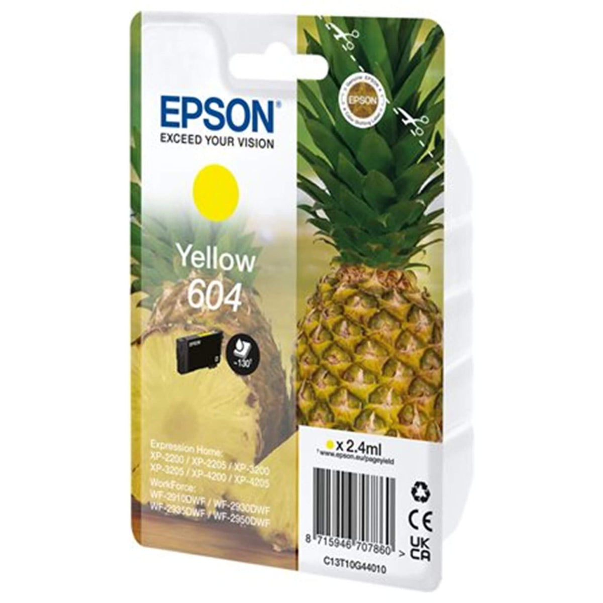 Keltainen mustekasetti: Epson C13T10G44010 (604) | Finink.com