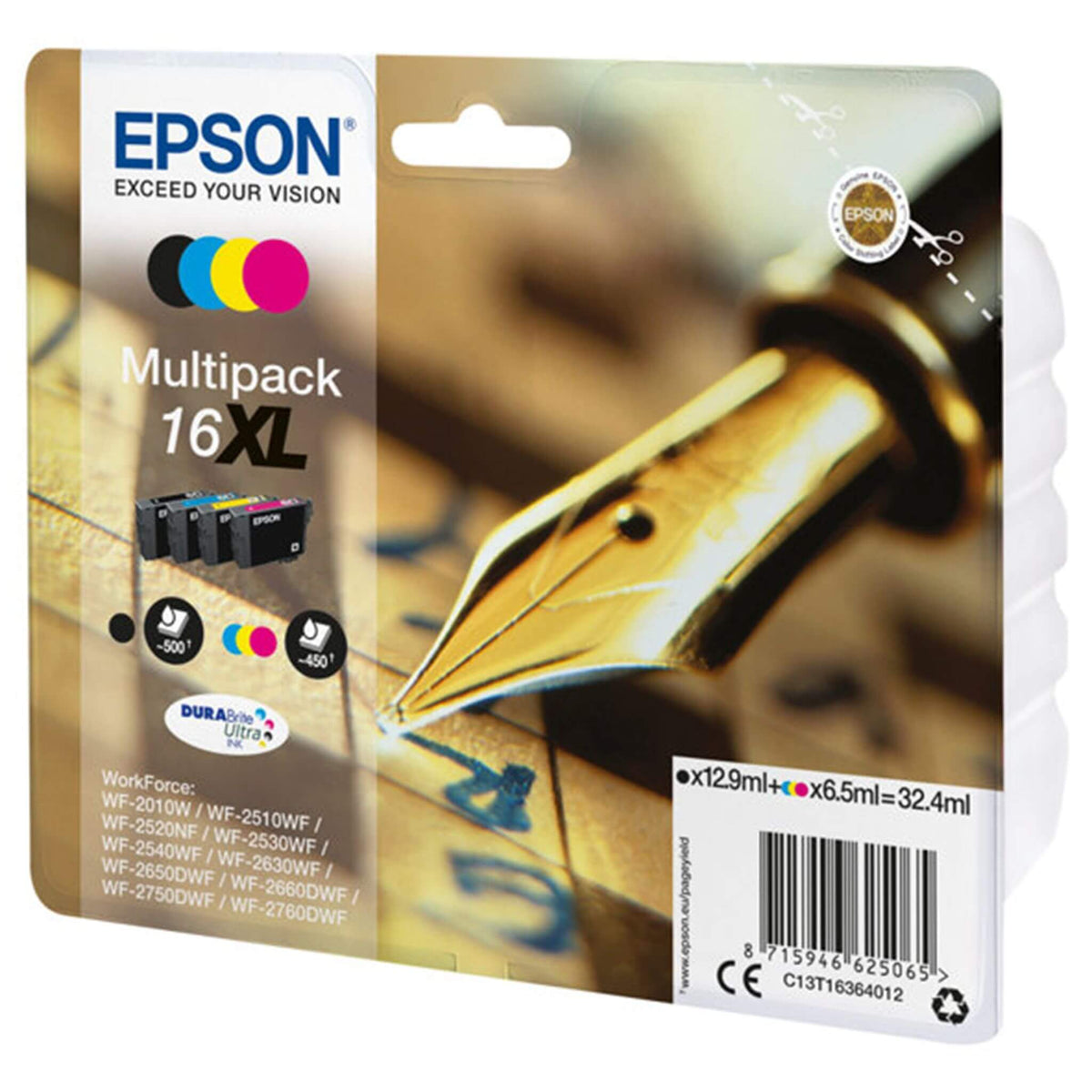 Multipakkaus neljä XL väriä: Epson T1636 | Finink.com
