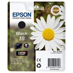Epson 18 musta mustepatruuna (T1801)