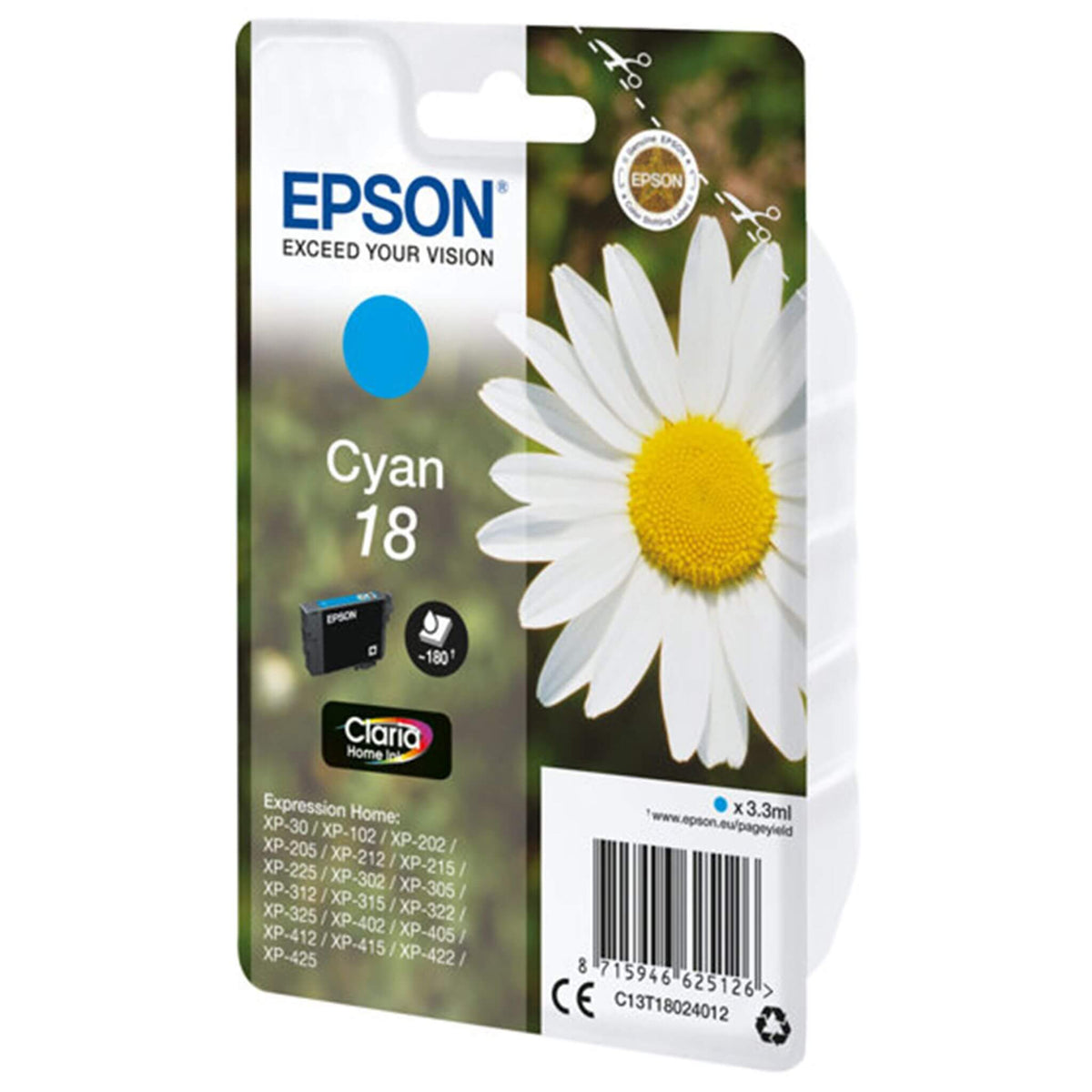 Cyan mustepatruuna: Epson T1802 | Finink.com