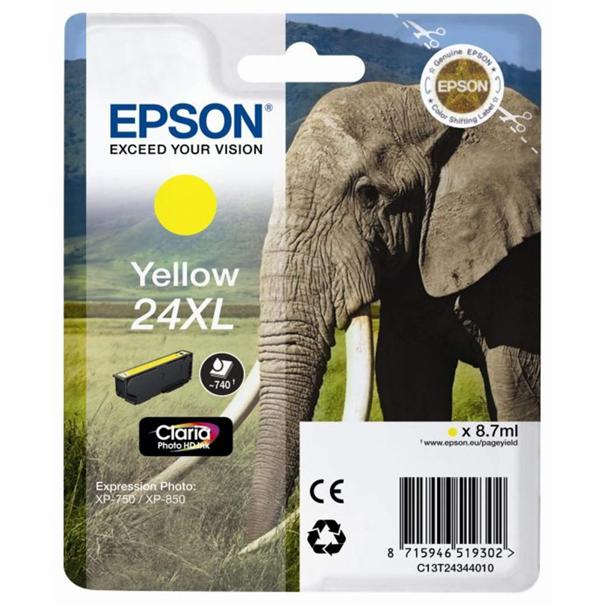 Keltainen mustepatruuna: Epson T2434 (24 XL) | Finink.com
