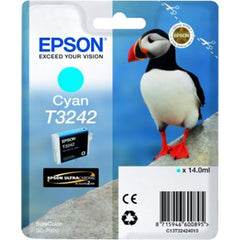 Epson T3242 cyan mustepatruuna