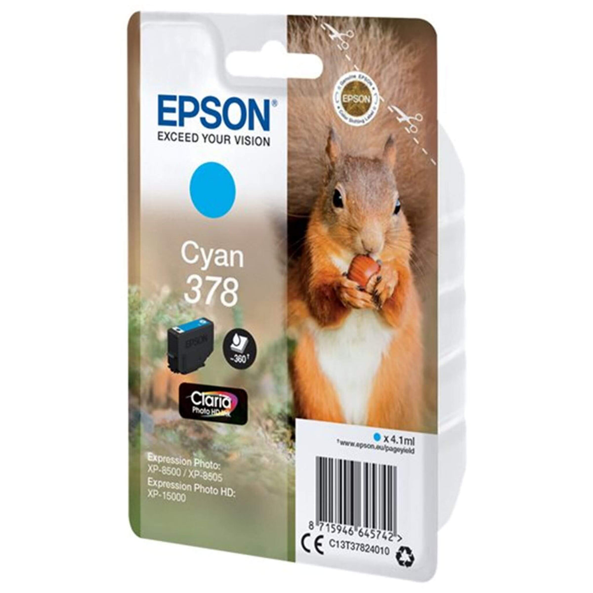 Cyan mustepatruuna: Epson T3782 (378) | Finink.com