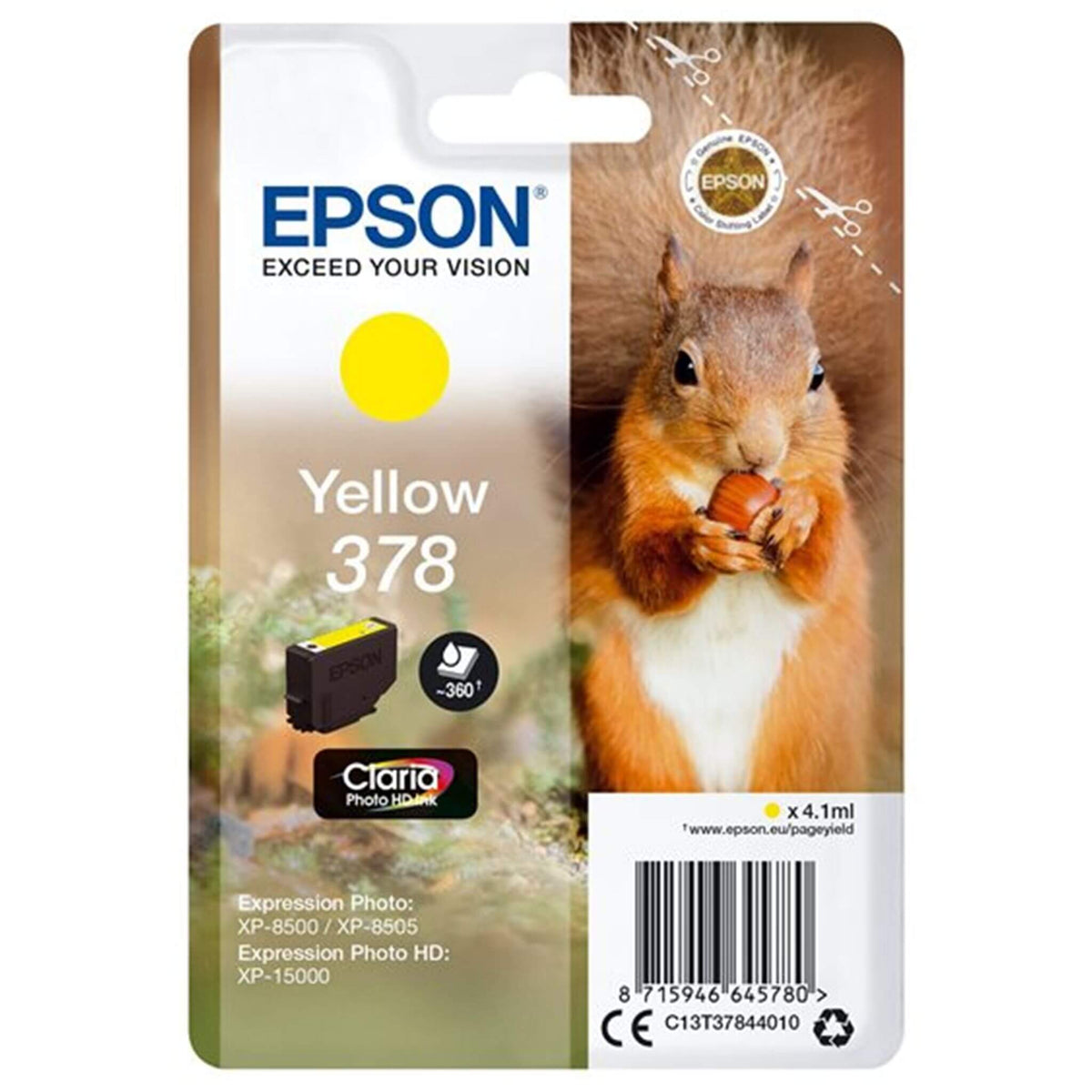 Keltainen mustepatruuna: Epson T3784 (378) | Finink.com