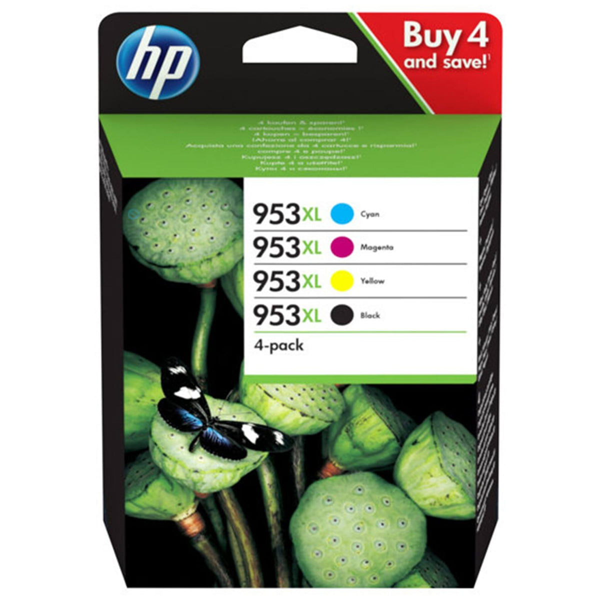 Multipakkaus neljä väriä: HP 3HZ52AE (953XL) | Finink.com