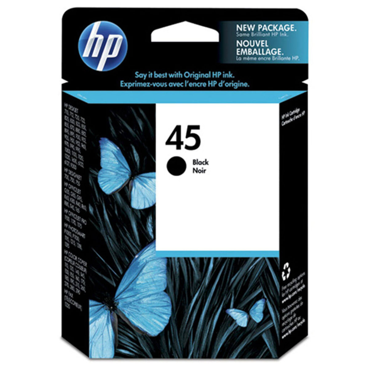 Musta mustekasetti: HP C51645A (HP 45) | Finink.com