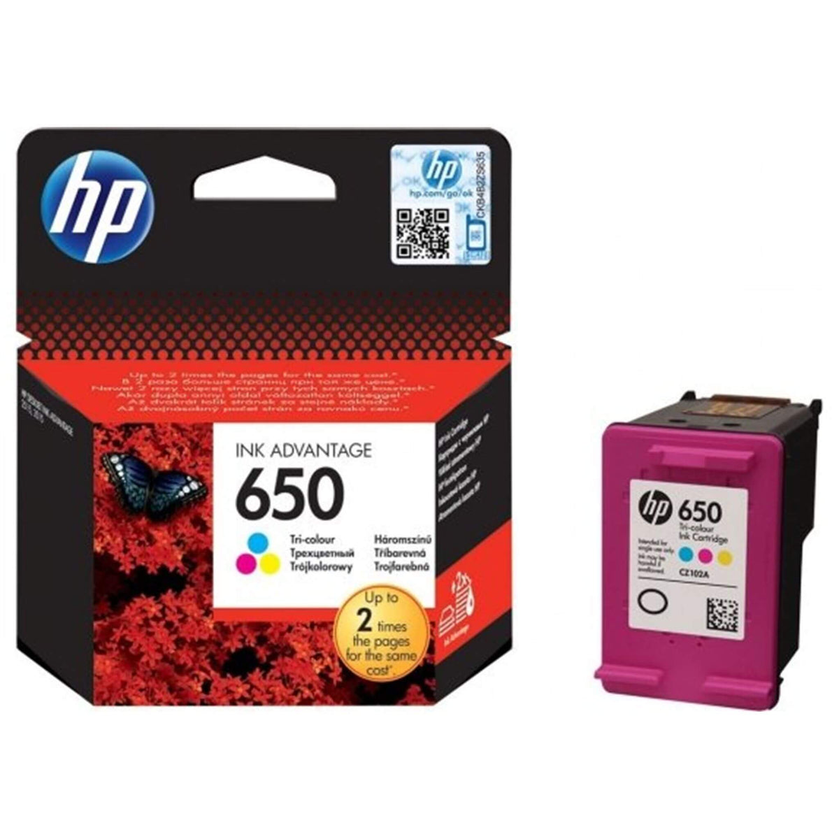 Kolmevärinen mustekasetti: HP CZ102AE (HP 650) | Finink.com