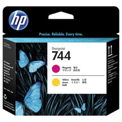 HP 744 kirjoituspää, magenta ja keltainen (F9J87A)