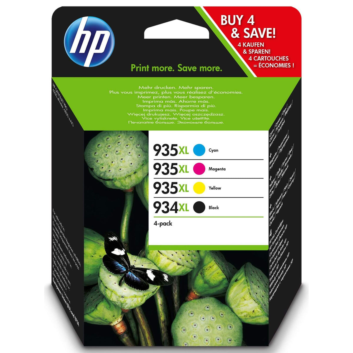 Neljän XL värin kasettisarja: HP 934XL/935XL Combo Pack | Finink.com