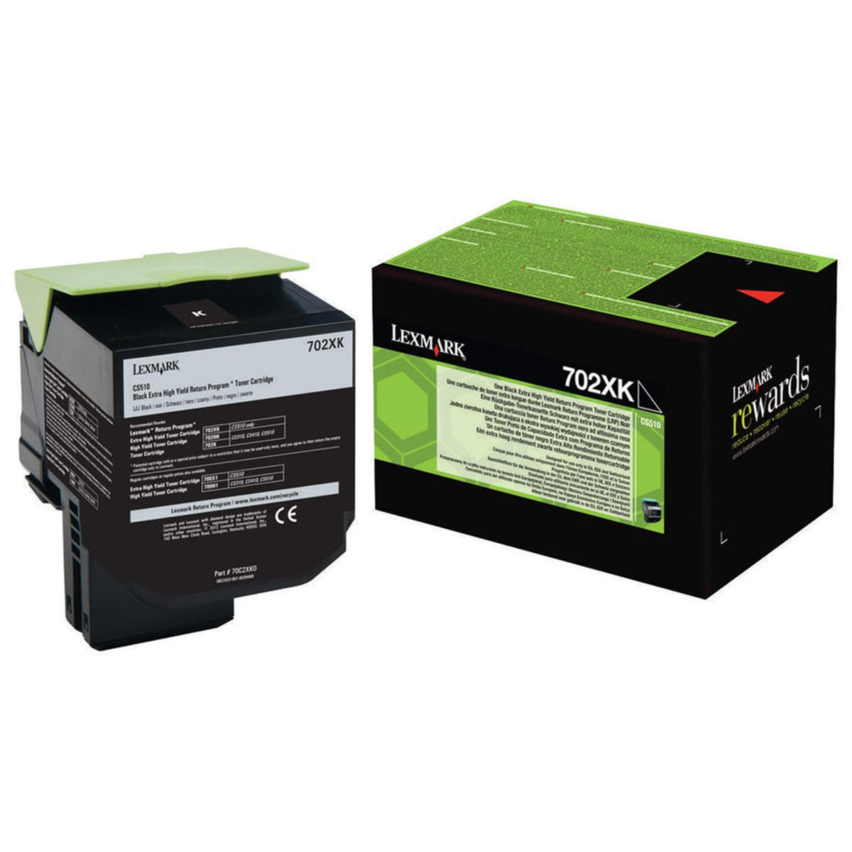 Musta värikasetti: Lexmark 70C2XK0 (702 XK) LRP | Finink.com