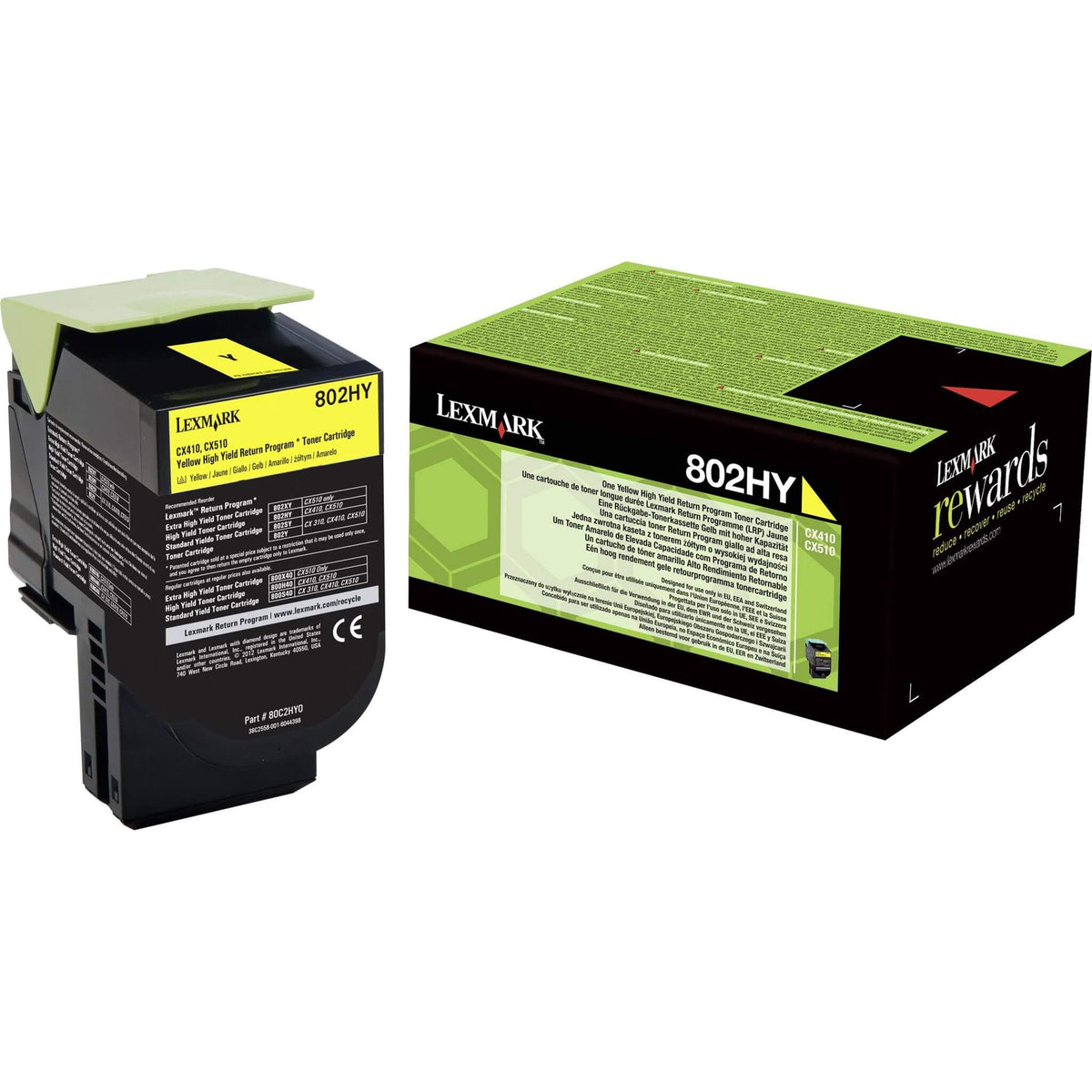 Keltainen värikasetti: Lexmark 80C2HY0 (802 HY) LRP | Finink.com