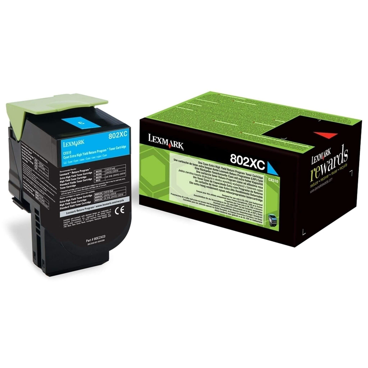 Cyan värikasetti: Lexmark 80C2XC0 (802 XC) LRP | Finink.com