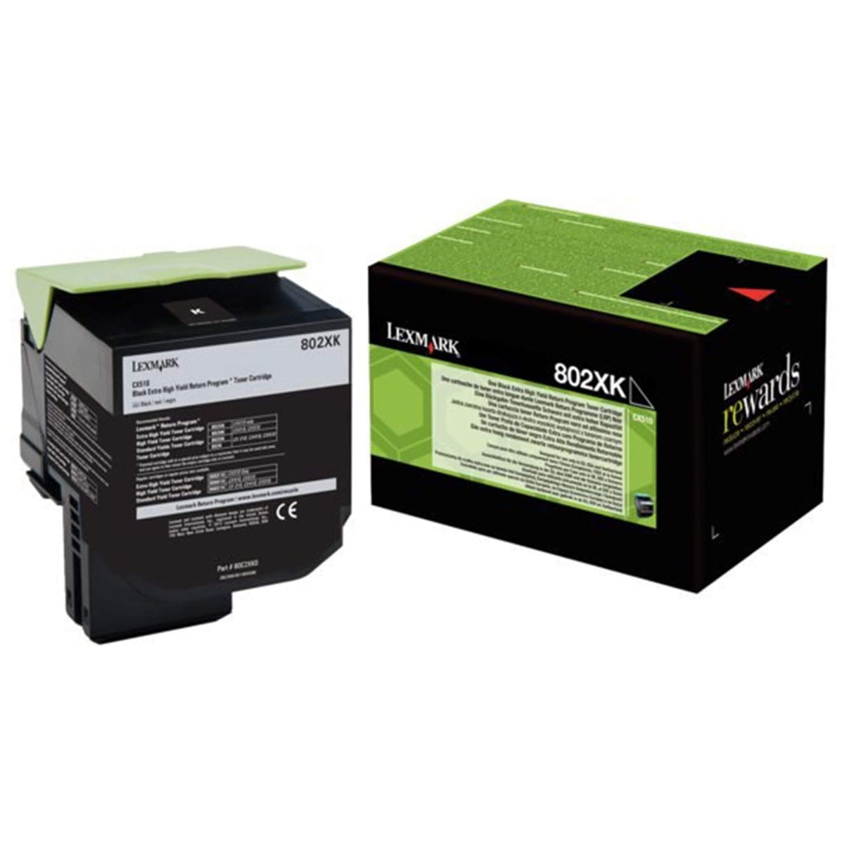 Musta värikasetti: Lexmark 80C2XK0 (802 XK) LRP | Finink.com