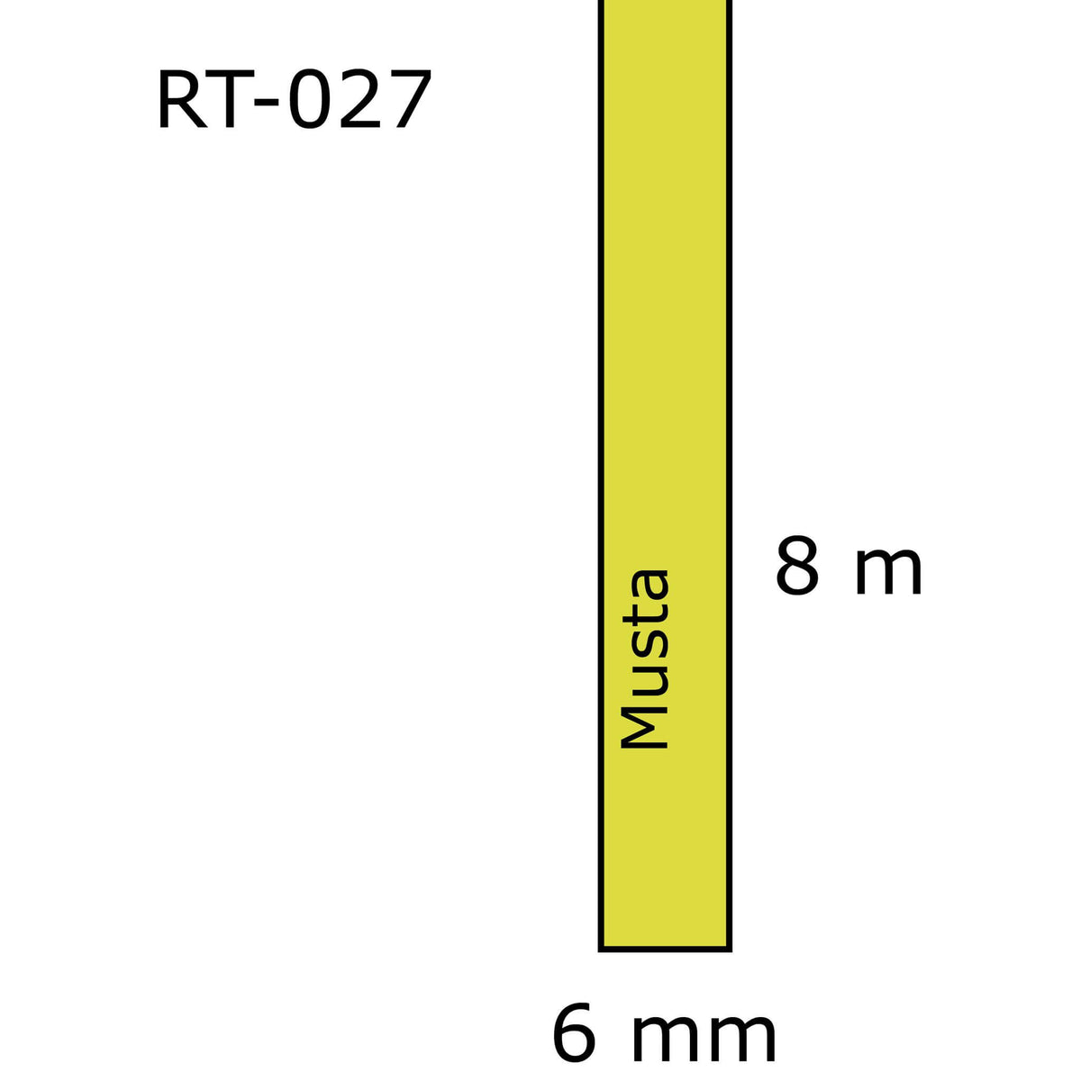 Laminoitu tarranauha, korvaa Brother TZe-611 | Finink.com