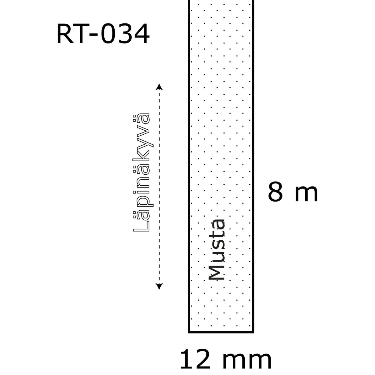 Laminoitu tarranauha, korvaa Brother TZe-131 | Finink.com